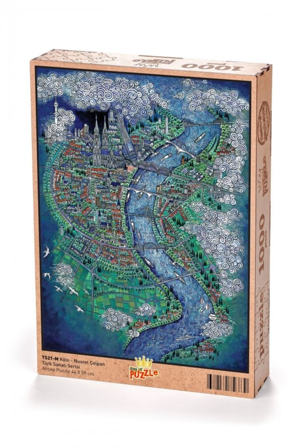 King Of Puzzle Köln - Nusret Çolpan Ahşap Puzzle 1000 Parça ürün görseli 1