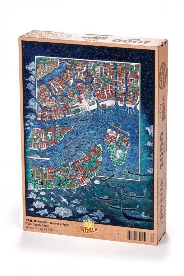King Of Puzzle Venedik - Nusret Çolpan Ahşap Puzzl 1000 Parça (ts25-m) ürün görseli 1