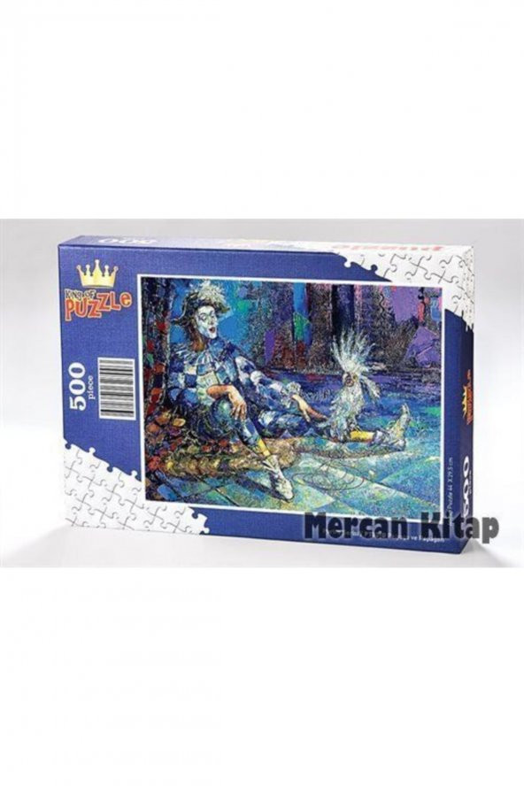 King Of Puzzle Palyaço Ve Papağan Ahşap Puzzle 500 Parça (pt02-d) ürün görseli 1