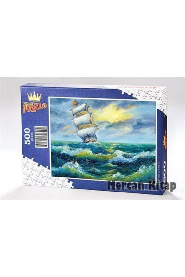King Of Puzzle Yelkenli Ve Deniz Ahşap Puzzle 500 Parça (mz02-d) ürün görseli 1