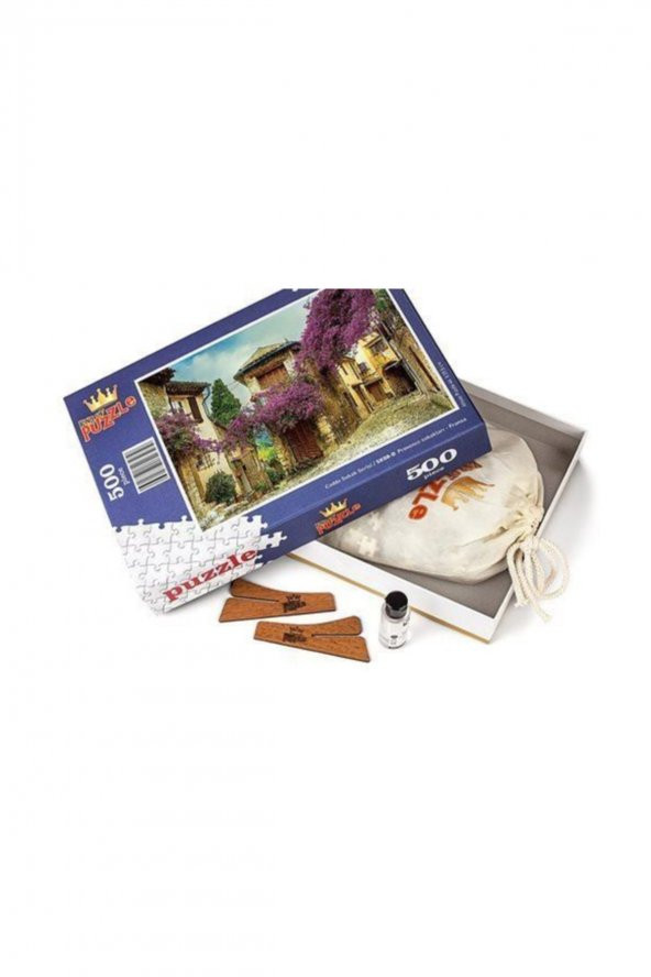 King Of Puzzle Provence Sokakları Fransa Ahşap Puzzle 500 Parça (SK08D) ürün görseli 1