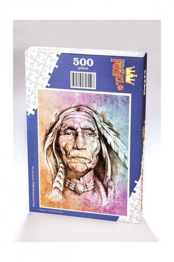 King Of Puzzle Yaşlı Kızılderili Ahşap Puzzle 500 Parça ürün görseli 1