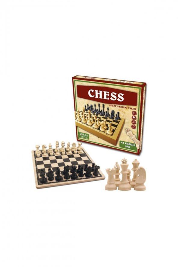 Star Oyun Chess Ahşap Satranç Oyunu-ay Yıldızlı Şah ürün görseli 1