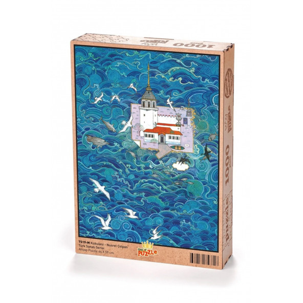 KIZ KULESİ ahşap Puzzle 1000 Parça - Resim 2