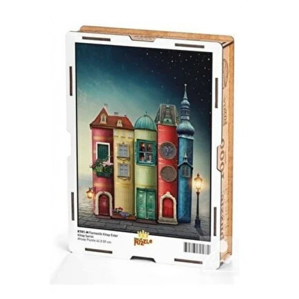 King Of Puzzle Kitap Serisi - Fantastik Kitap Evler 1000 Parça Puzzle ürün görseli 1