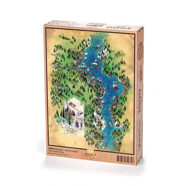 King Of Puzzle Boğaziçi - Nusret Çolpan Ahşap Puzzle 1000 Parça (ts09-m) ürün görseli 1