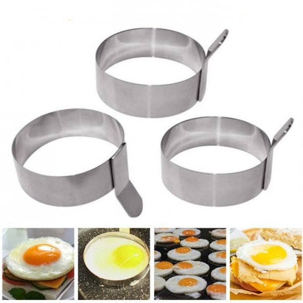 Narkalıp Omlet Ve Krep Pişirme Kalıbı 3 Lü En 8cm ürün görseli 1