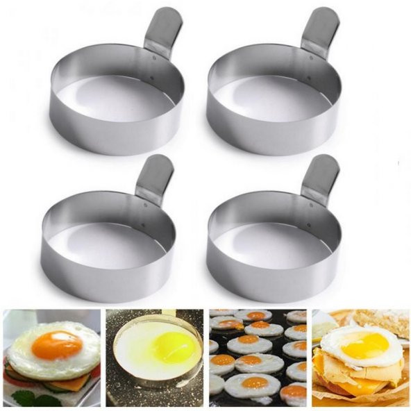 Narkalıp Omlet Ve Krep Pişirme Kalıbı 4 Lü En 8cm ürün görseli 1
