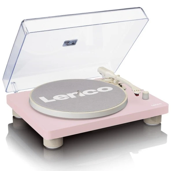 Lenco LS-50 PK Pembe Hoparlörlü USBli MP3e Kayıt Özellikli Pikap Plak Çalar ürün görseli 1