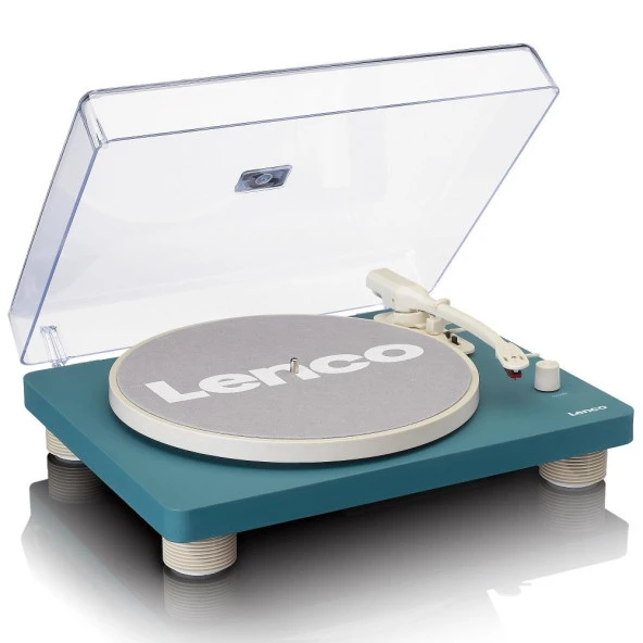 Lenco LS-50 TQ Mavi Hoparlörlü USBli MP3e Kayıt Özellikli Pikap Plak Çalar ürün görseli 1