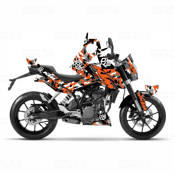 KTM Duke 390 Camouflage Design Sticker Set  (2011-2016) ürün görseli 1