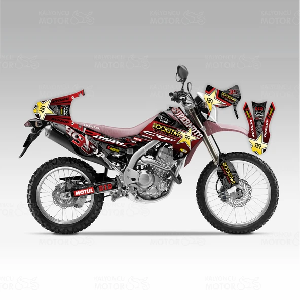 Honda CRF 250 L Rockstar Desing Sticker Set No:35 ürün görseli 1