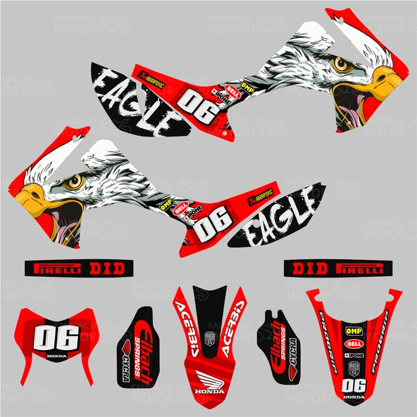 Honda CRF 250 L Eagle Design Sticker Set No:06 - Resim 2
