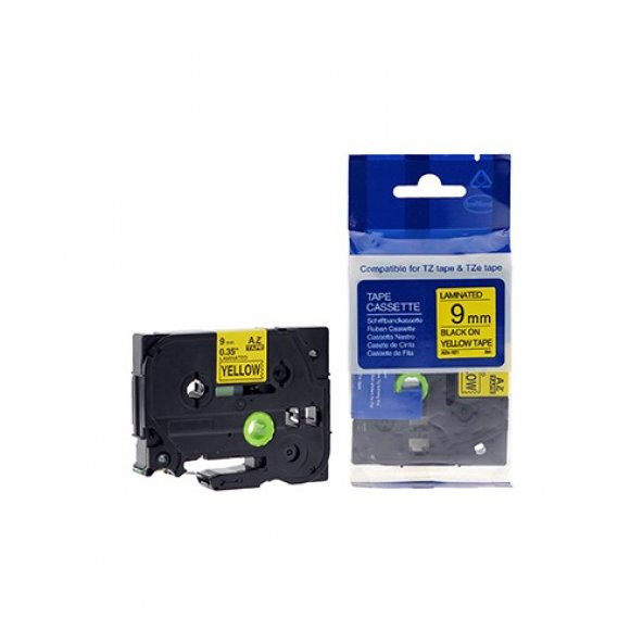 Brother P-Touch Muadili Sarı Etiket 9 Mm Tze-Tape Aze621 ürün görseli 1