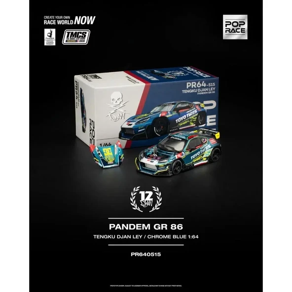 POPRACE PANDEM GR86 2台セット PTTAVM: Pop Race Pandem GR86 Tengku Djan Ley Chrome Blue TMCS