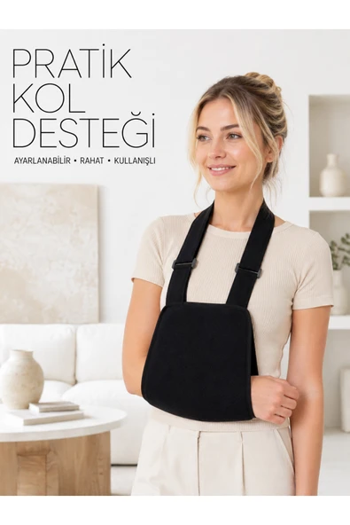 UCUZTEKNO Kol Askısı Omuz Destekleyici Ayarlanabilir Taşıma Askısı Siyah