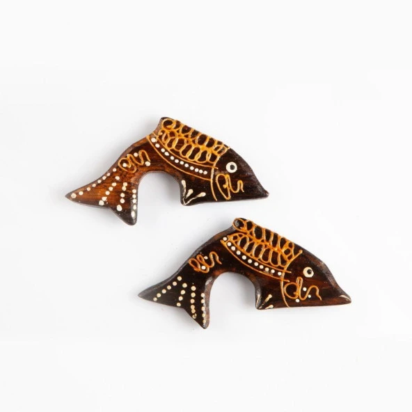 Ahşap Balık Magnet 2 li Set ürün görseli 1