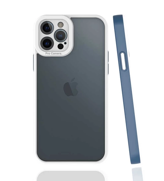 iPhone 12 Pro Kılıf Zore Mima Kenarları Renkli Silikon Kılıf ürün görseli 1