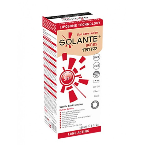 Solante Acnes Tinted Losyon Spf 50+ 150 ml ürün görseli 1