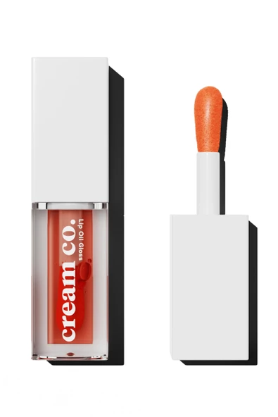 Cream Co. Dudak Parlatıcısı Nemlendirici Besleyici Lip Oil Gloss, Dudak Yağı Çarkıfelek Aromalı, E Vitamini