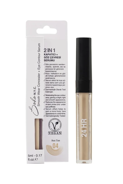 SOHO N.Y.C. Göz Altı Morluk Ve Torba İçin Serum ve Kapatıcı 5 ml- No:4 Sun Tan
