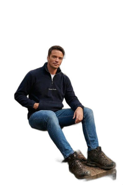 Buratti Regular Fit Yarım Fermuarlı Dik Yaka Yumuşak Dokulu Sweat Erkek SWEAT 59060661