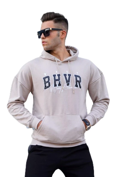 Madmext Bej Erkek Sweatshirt 5326,Bej M
