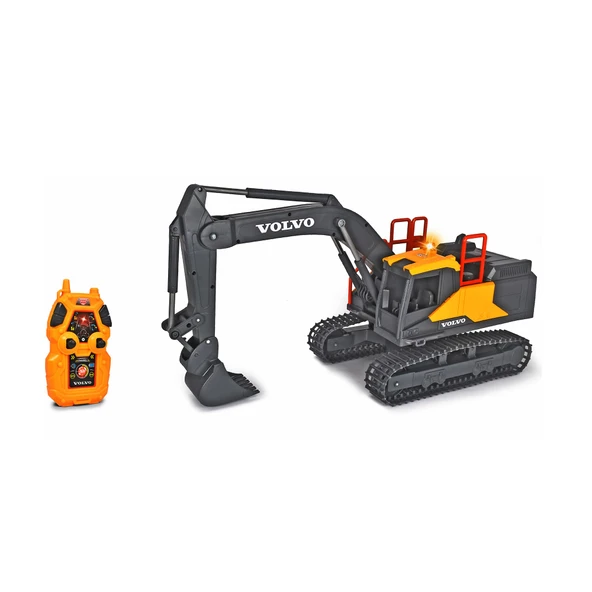 Dickie, 203729018, RC Volvo Madencilik Ekskavatörü, Uzaktan Kumandalı, Hareketli Kabin ve Kürek, Ekskavatör, Işık ve Ses Efektli, 60 cm Uzunluğunda, RC Volvo Mining Excavator