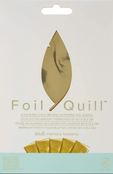 We R Memory Keepers 660667 Isı Etkinleştirilebilir Folyo, Stieglitz, Foil Quill Transfer Folyosu, 5 Folyo Sayfası 10,1 x 15,2 cm, Kart Tasarımı ve Daha Fazlası İçin