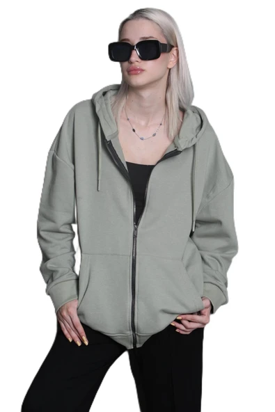 Madmext Mint Yeşili Kapüşonlu Basic Sweatshirt Mg1900,Mint Yeşili M