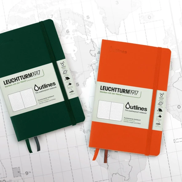 Leuchtturm1917 Outlines, Hava Koşullarına Dayanıklı, Not Defteri Çanta Boy (B6+), Yumuşak Kapak, 89 Numaralandırılmış Noktalı Sayfa, ürün görseli 1