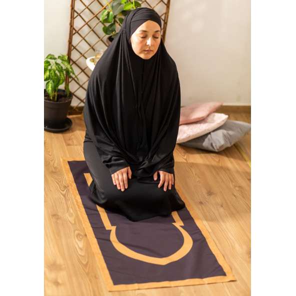 BAHA Portable Prayer Mat  Mihrab SEJADAH (BLACK GOLD) ürün görseli 1
