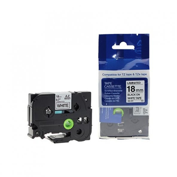 Brother P-Touch Muadili Beyaz Etiket 18 Mm Tze-Tape Aze241 ürün görseli 1