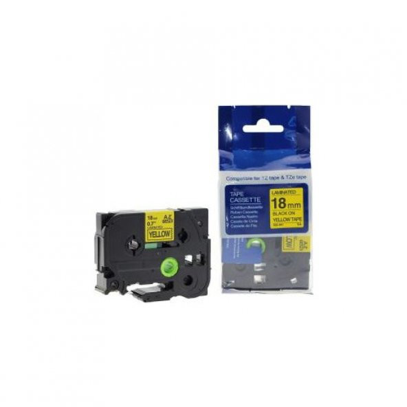 Brother P-Touch Muadili Sarı Etiket 18 Mm Tze-Tape Aze641 ürün görseli 1