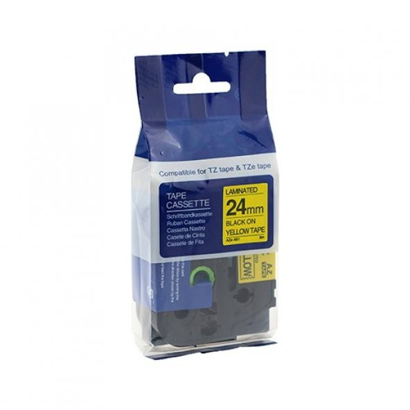 Brother P-Touch Muadili Sarı Etiket 24 Mm Tze-Tape Aze651 ürün görseli 1