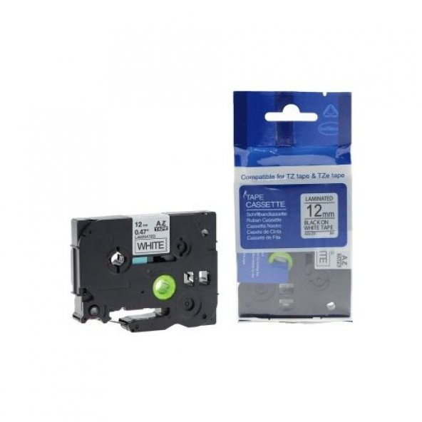 Sarf Muadil Brother P-Touch Tz-Tape 12Mm Beyaz-Siyah Etiket 12Tze-231 ürün görseli 1