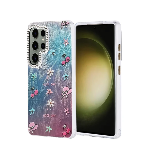 Galaxy S25 Ultra Kılıf Blade Aynalı Desenli Kapak - Desen 4