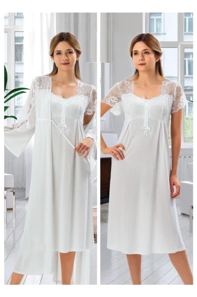 DUCHESSE 2008 HAMİLE LOHUSA GECELİK SABAHLIK TAKIM ürün görseli 1