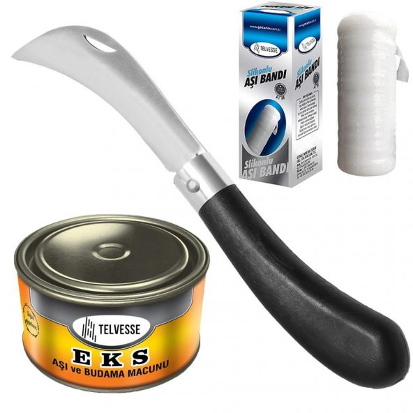 Desan Eğri Aşı Bıçağı + Aşı Macunu + Aşı Bandı (3lü Paket) ürün görseli 1
