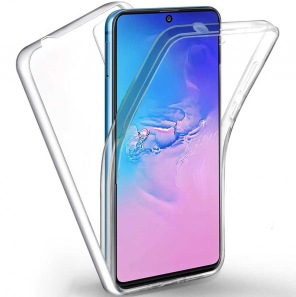Xiaomi Poco F3 Kılıf  360 Tam Koruma Şeffaf Silikon ürün görseli 1