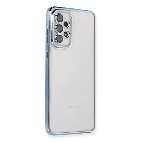 Galaxy A53 5G Kılıf Razer Lensli Silikon - Açık Mavi