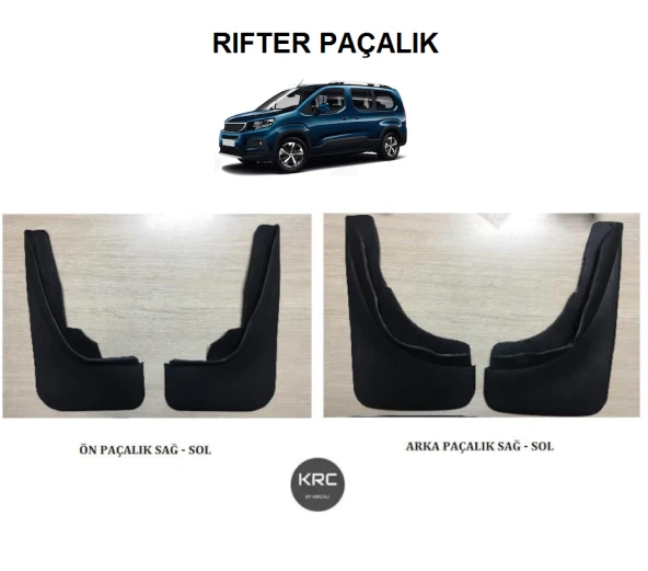 PEUGEOT RIFTER ÖN ARKA PAÇALIK TOZLUK TAKIMI 2019 2024 ürün görseli 1