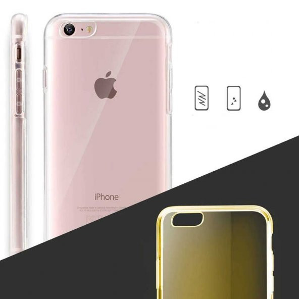 iPhone 7 Kılıf 360 Tam Koruma Şeffaf Silikon - Resim 2