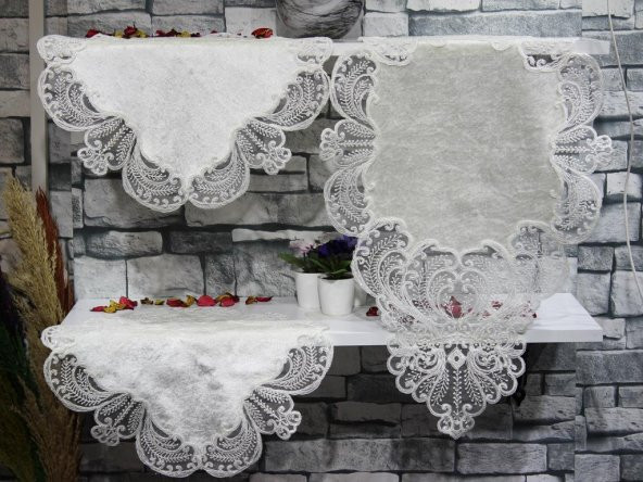 Çeyiz Diyarı Yasemin 3 Parça Yatak Odası Takımı Krem ürün görseli 1