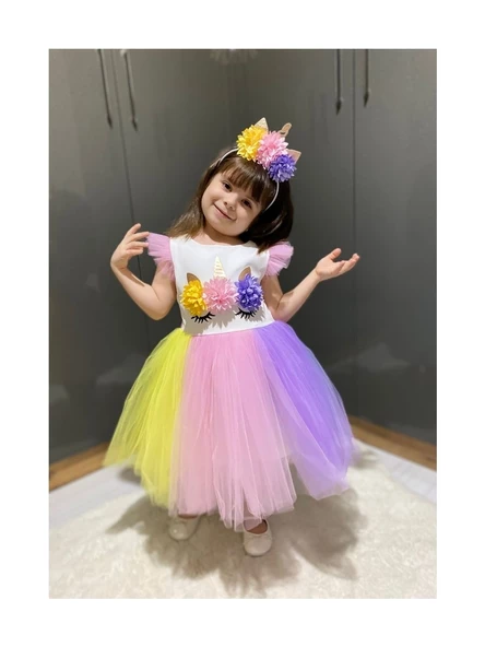 Unicorn Gökkuşağı Elbise ürün görseli 1