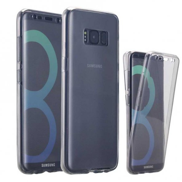 Galaxy S8 Plus Kılıf 360 Tam Koruma Şeffaf Silikon ürün görseli 1