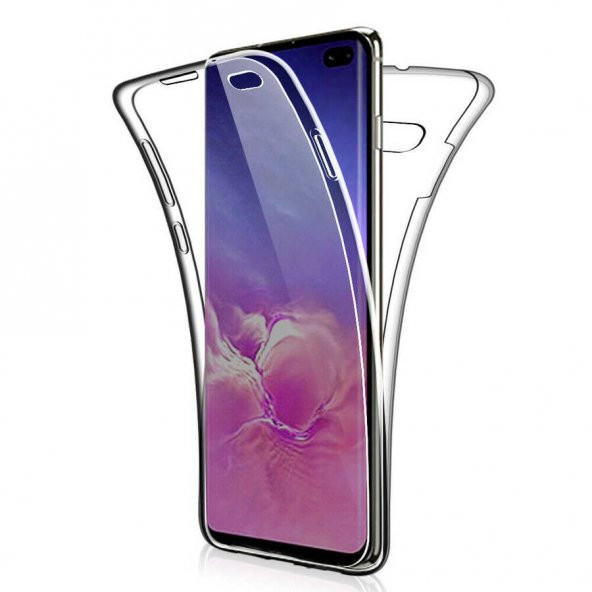 Galaxy S10E Kılıf 360 Tam Koruma Şeffaf Silikon ürün görseli 1
