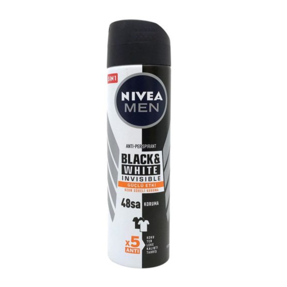 Nivea Men Black White Güçlü Etki Deodorant 150 ml ürün görseli 1