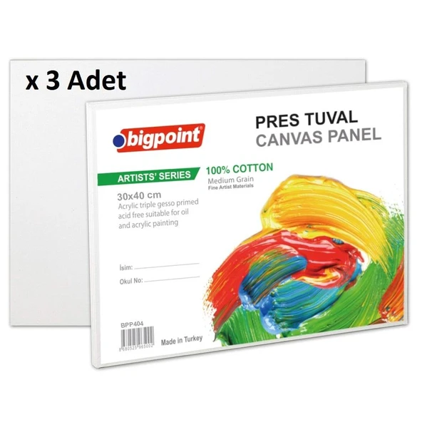 Bigpoint Artists' Pres Tuval 30x40cm x 3 Adet