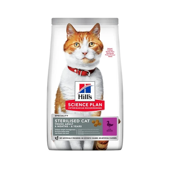 Hill's Sterilised Adult Ördek Etli Kısırlaştırılmış Yetişkin Kedi Maması 10 Kg